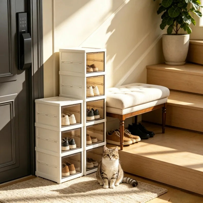 ClearStep Foldable Shoe Organizer