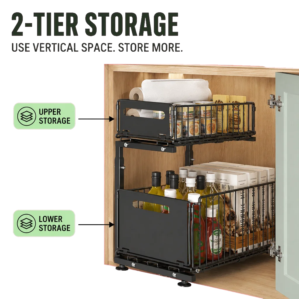LiftNest Two-Tier Cabinet Organizer