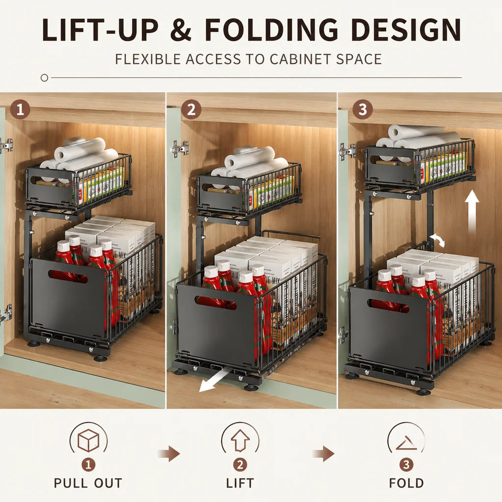 LiftNest Two-Tier Cabinet Organizer