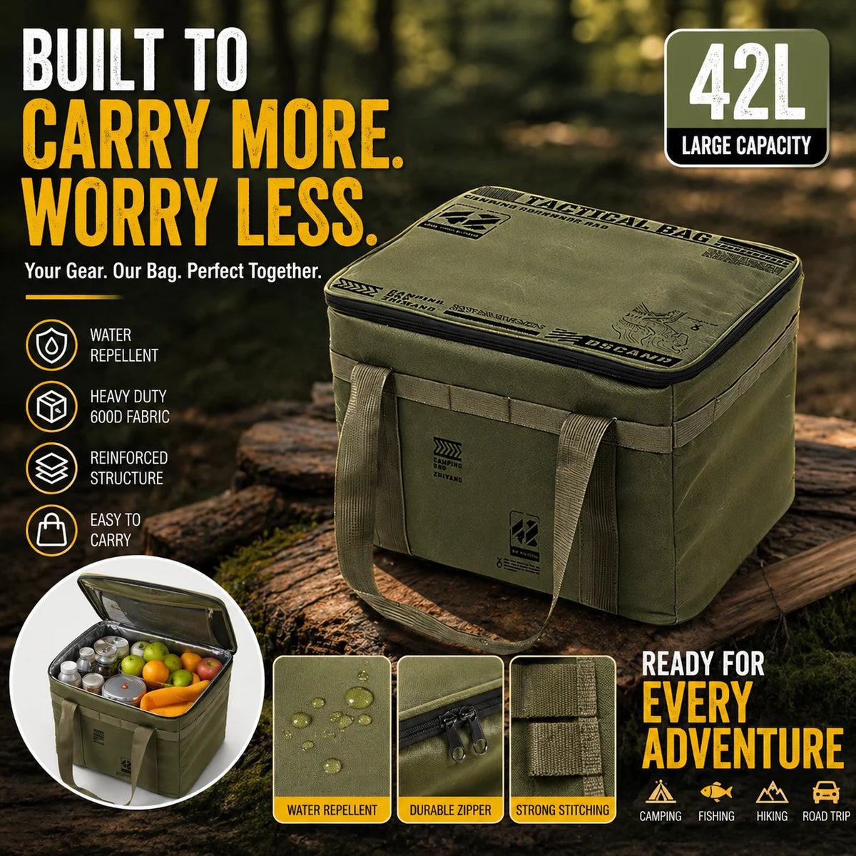 TrailNest Camping Gear Organizer Bag