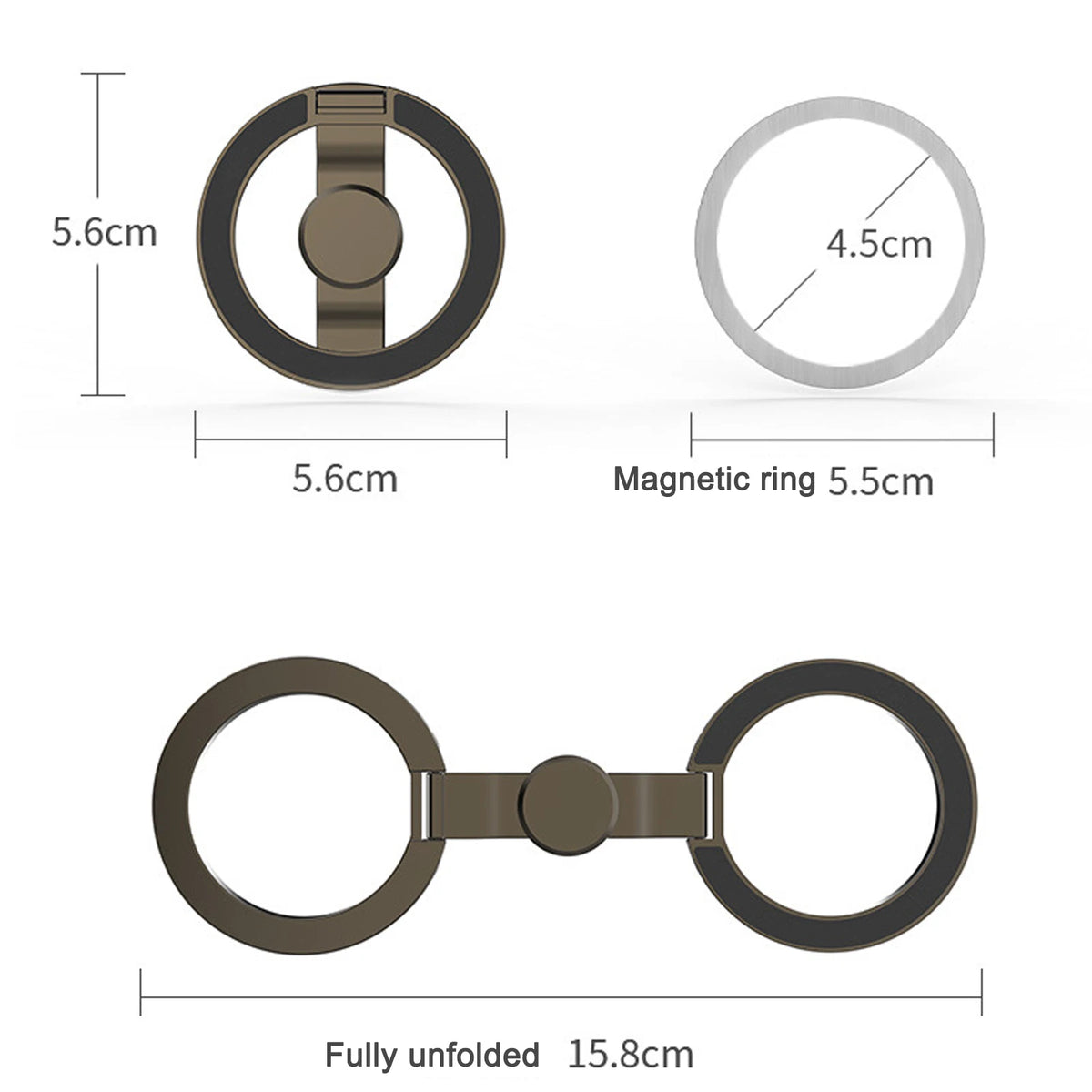 OrbitFold Magnetic Phone Ring Stand
