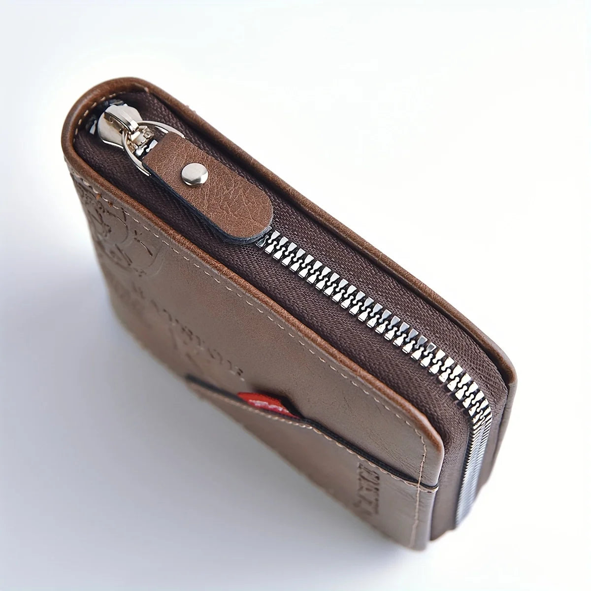 Zip-Around Faux Leather Wallet