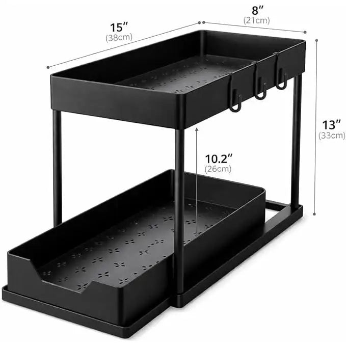 SlideNest Two-Tier Cabinet Organizer