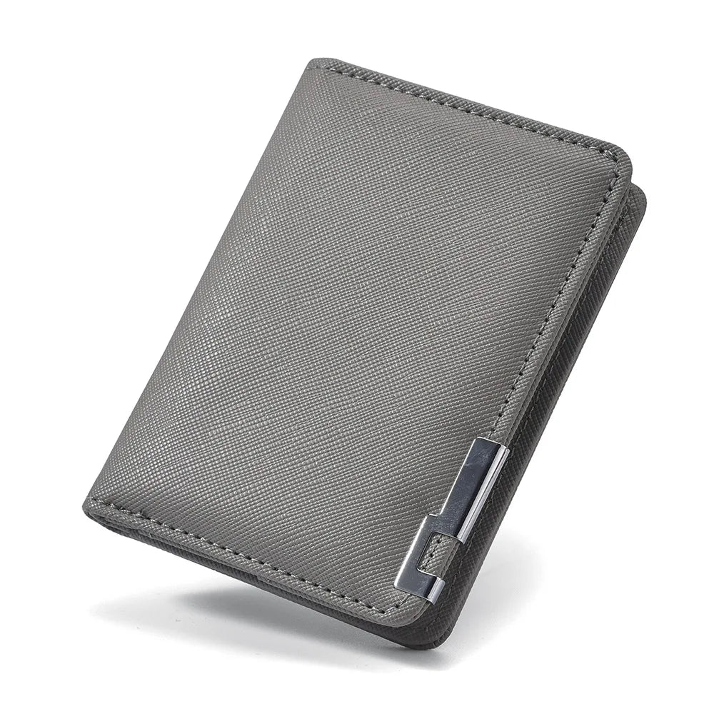 Slim Faux Leather Card Wallet