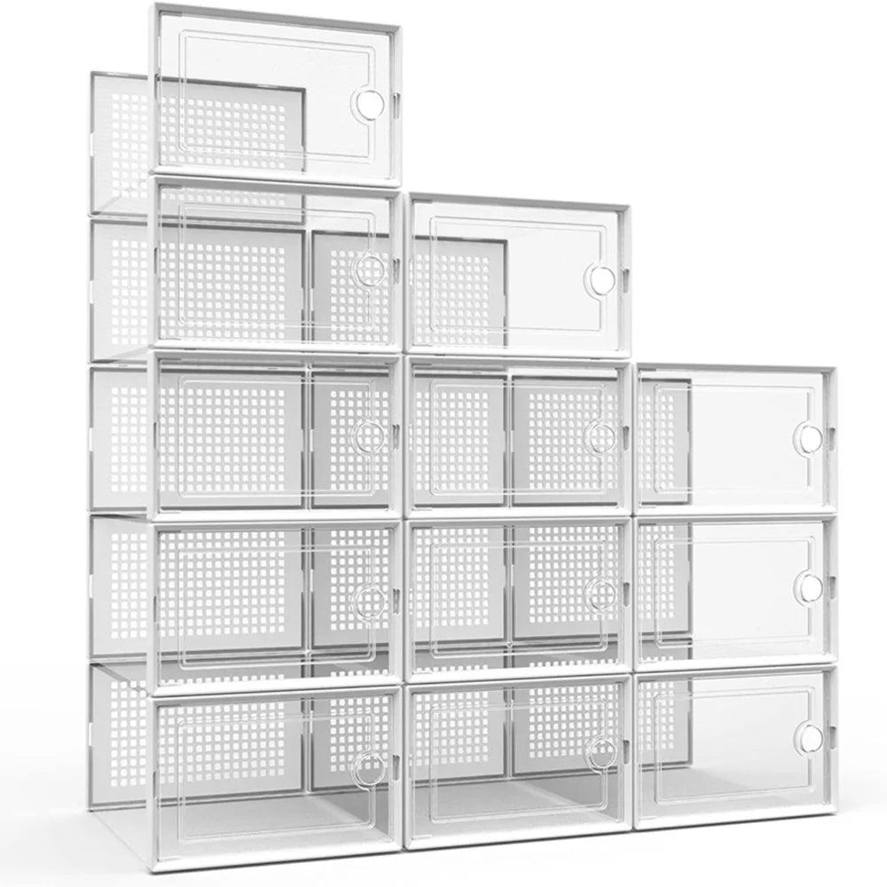ClearStep Twelve-Pack Shoe Storage Boxes