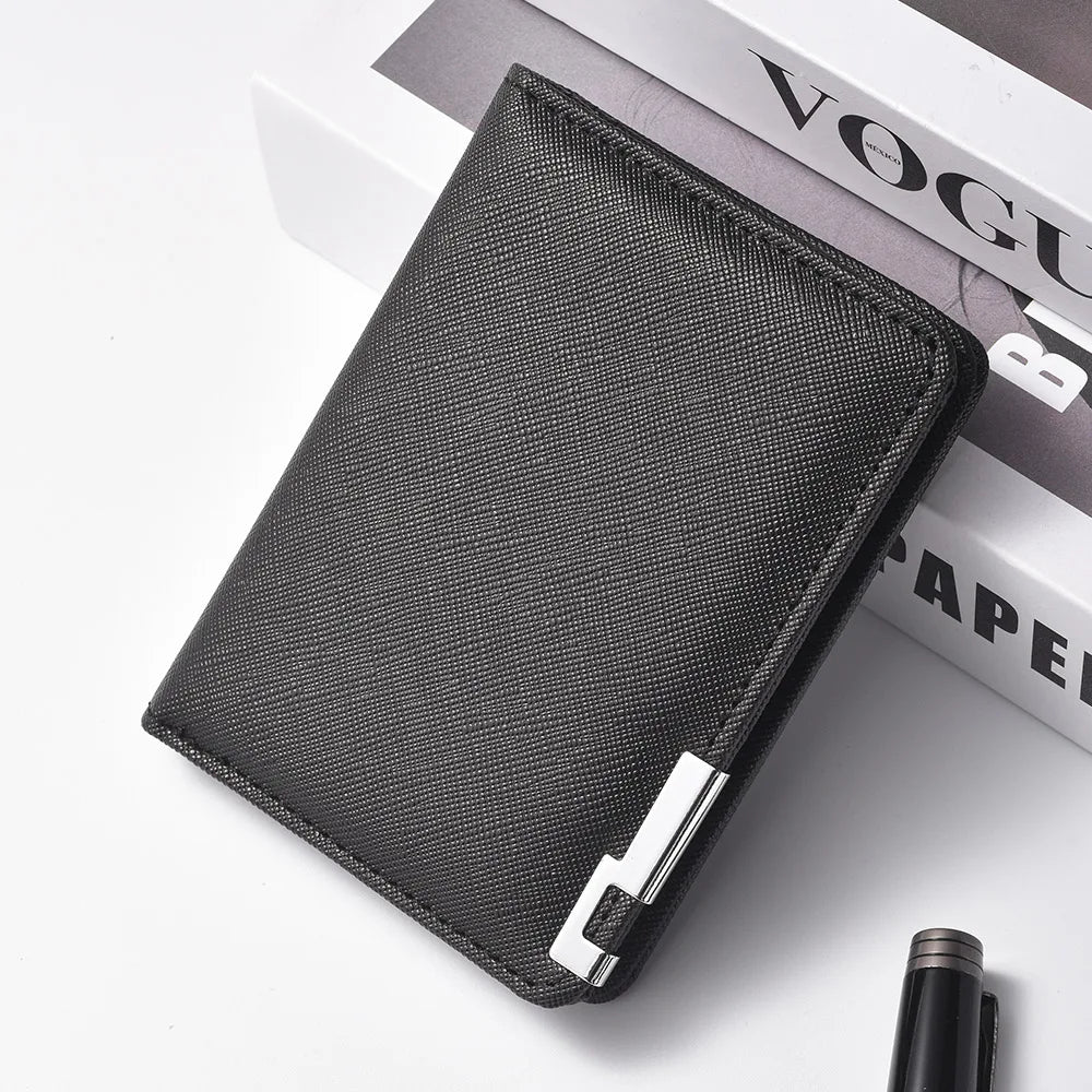 Slim Faux Leather Card Wallet