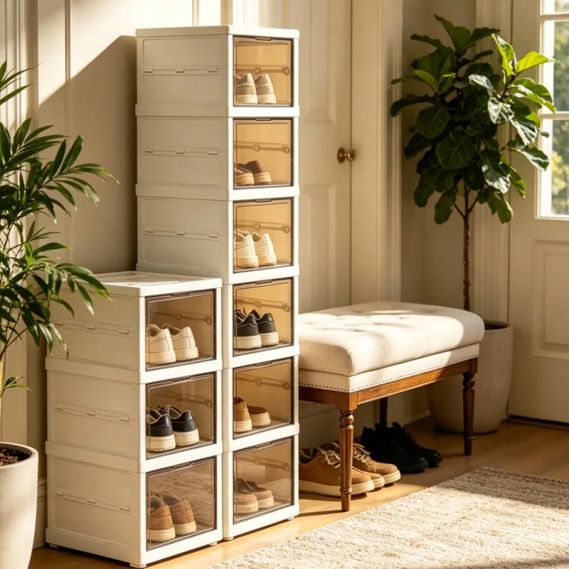 ClearStep Foldable Shoe Organizer