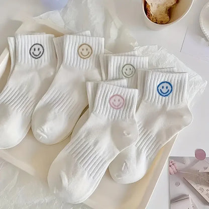 Cartoon Face Short Socks