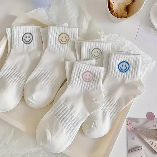 Cartoon Face Short Socks