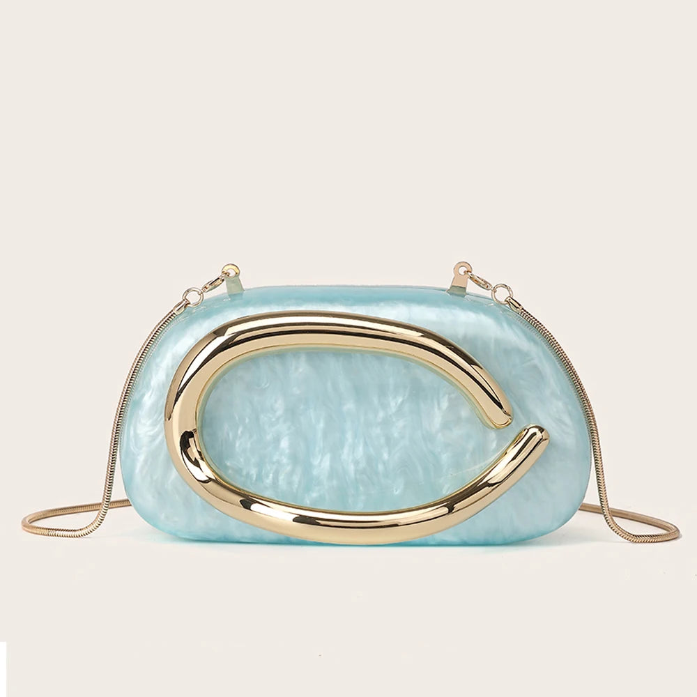 Halo Marbled Evening Clutch