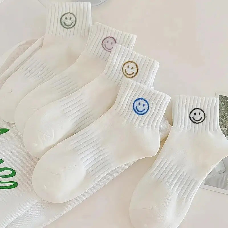 Cartoon Face Short Socks