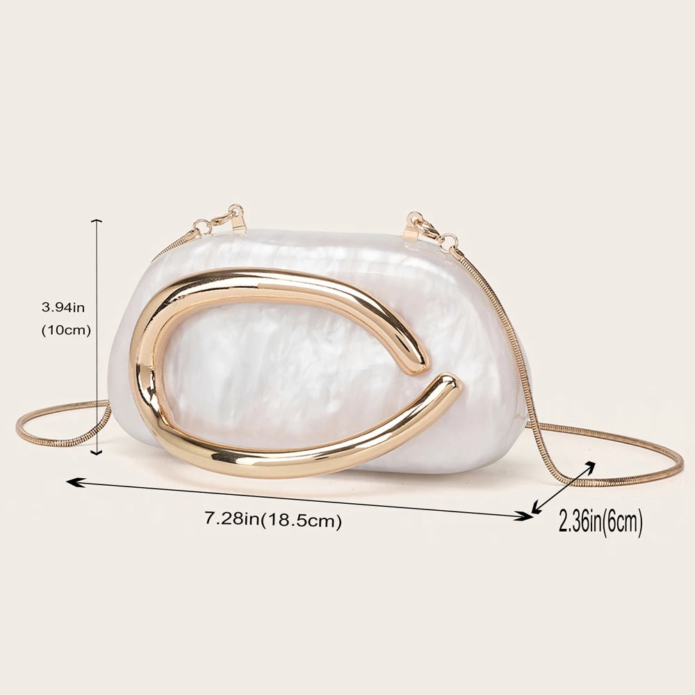 Halo Marbled Evening Clutch