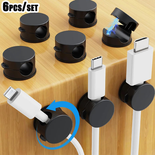 Magnetic Cable Organizers – 6-Pack