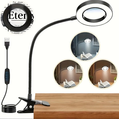 FocusGlow USB Magnifying Desk Lamp