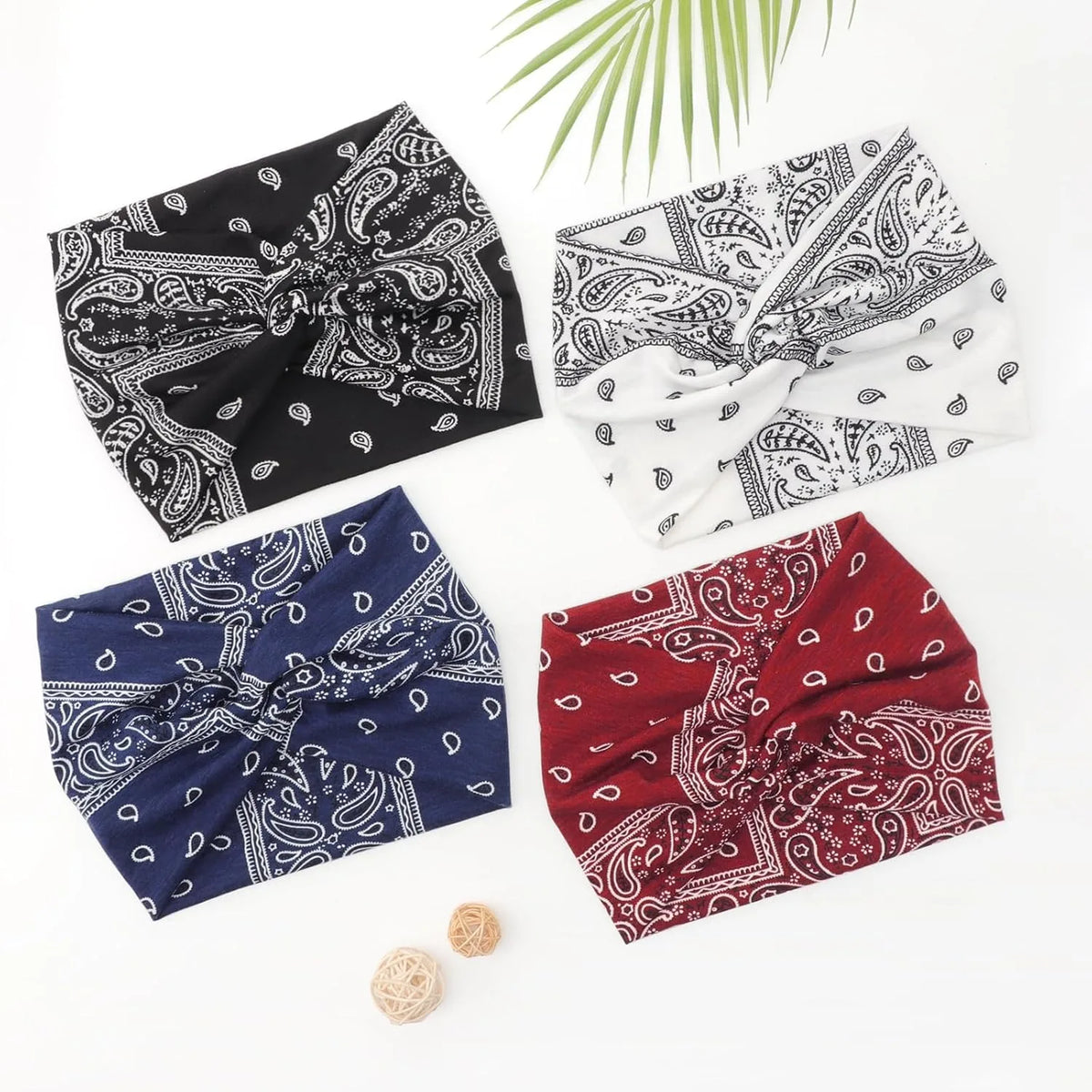 Paisley Twist Headbands — Set of Four
