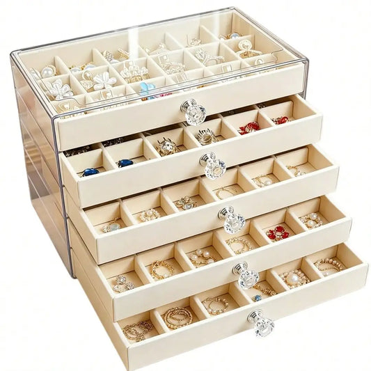 ClearNest Five-Drawer Jewelry Organizer