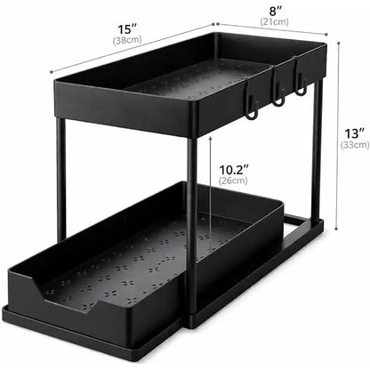 SlideNest Two-Tier Cabinet Organizer