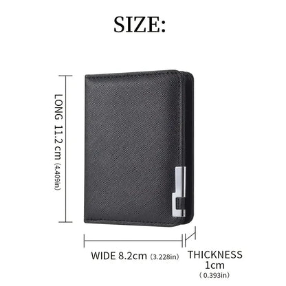 Slim Faux Leather Card Wallet