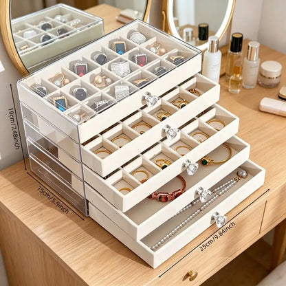 ClearNest Five-Drawer Jewelry Organizer