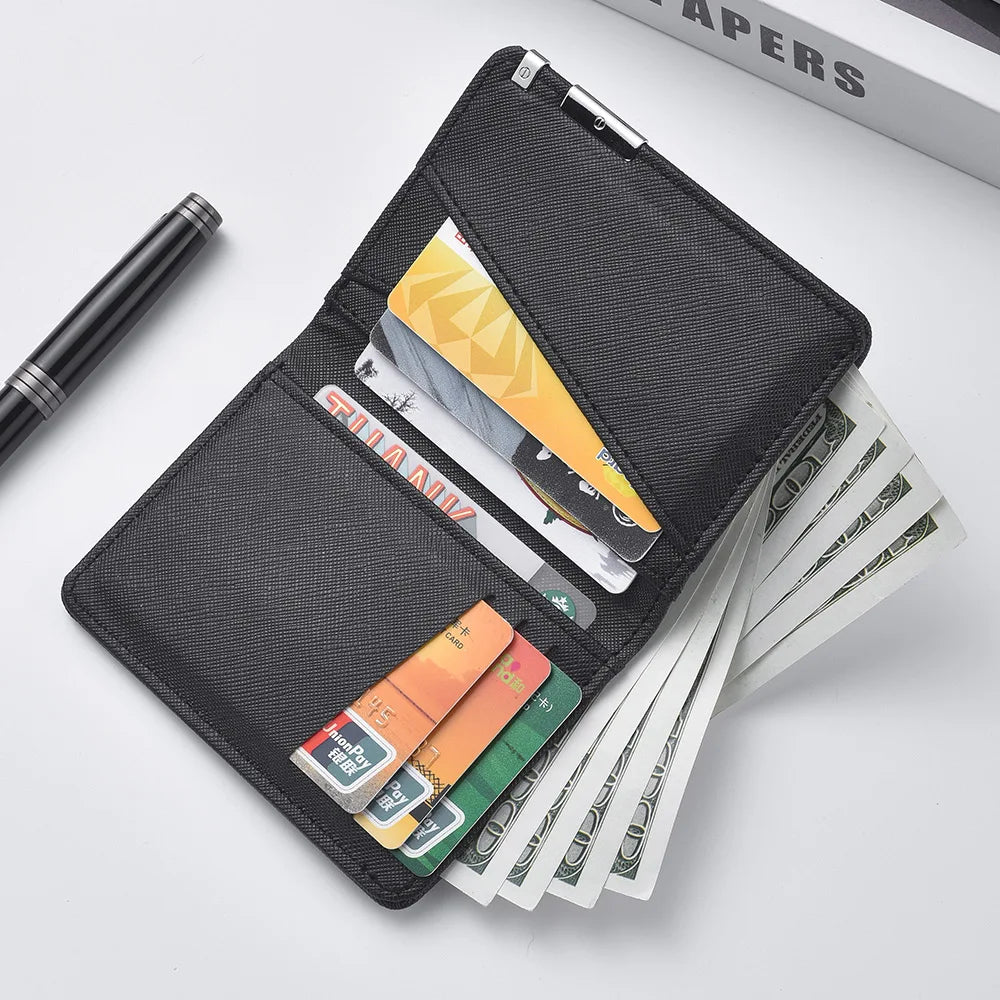 Slim Faux Leather Card Wallet