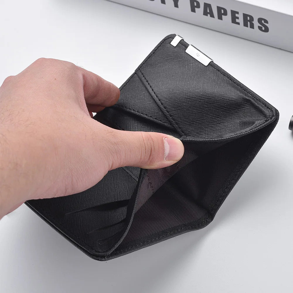 Slim Faux Leather Card Wallet