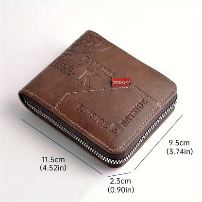 Zip-Around Faux Leather Wallet