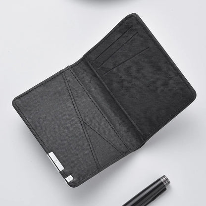 Slim Faux Leather Card Wallet