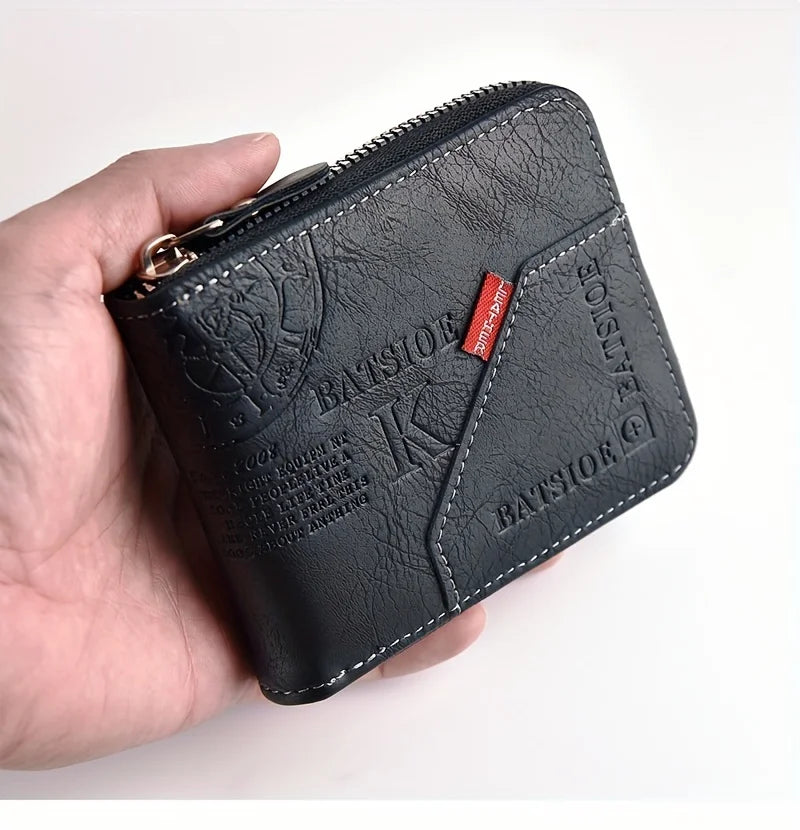 Zip-Around Faux Leather Wallet