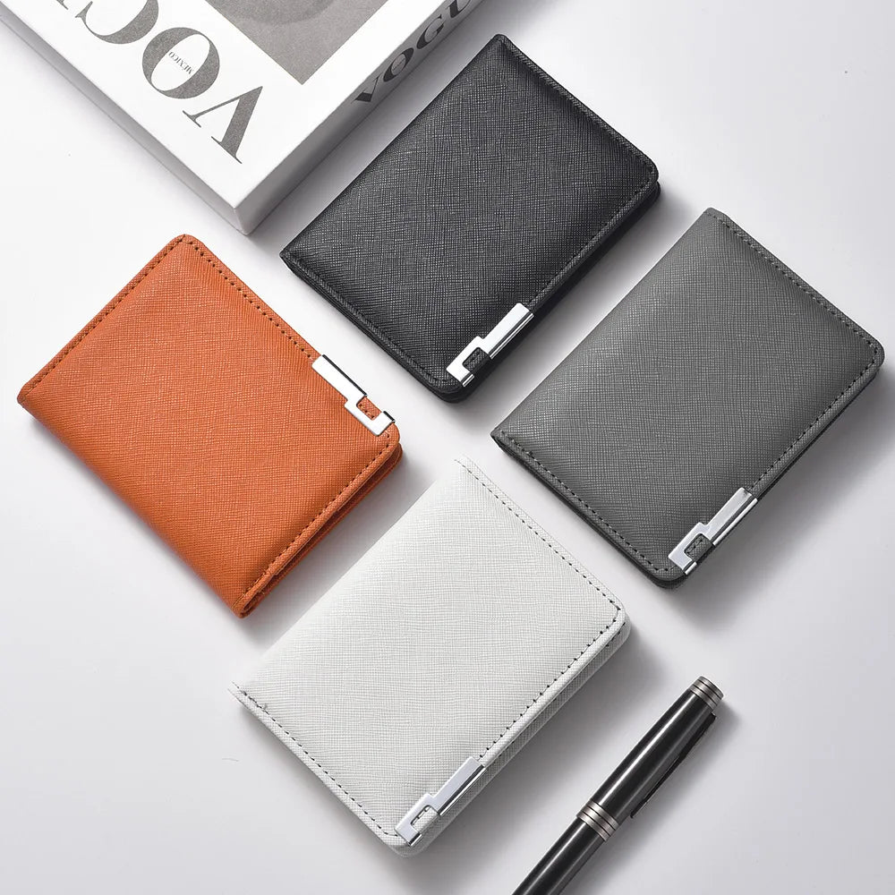 Slim Faux Leather Card Wallet
