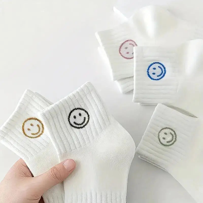 Cartoon Face Short Socks