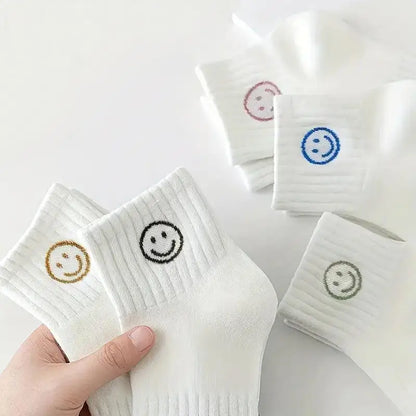 Cartoon Face Short Socks